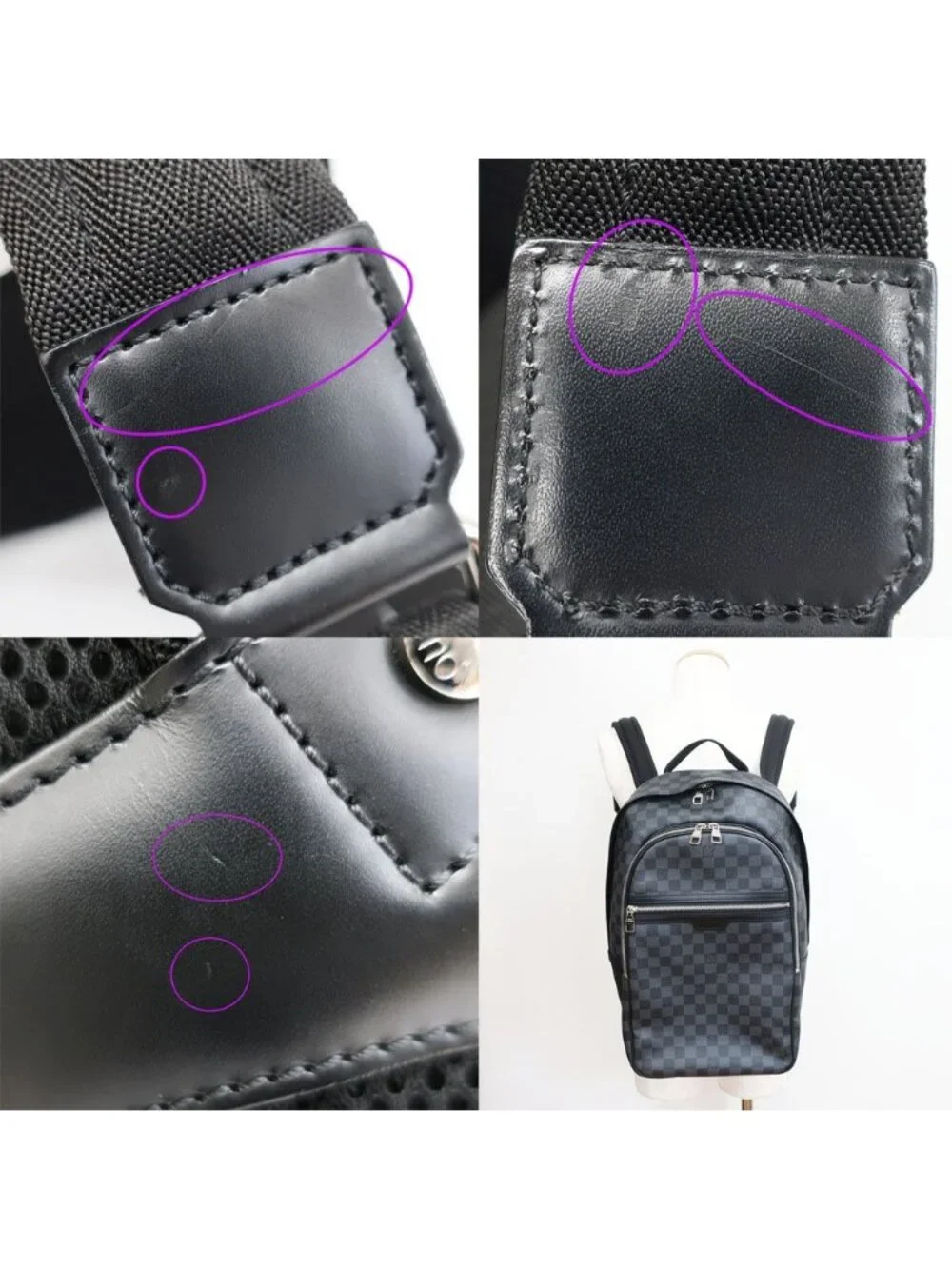 Louis Vuitton Ten Michael Backpack Damier Graphite Black Silver